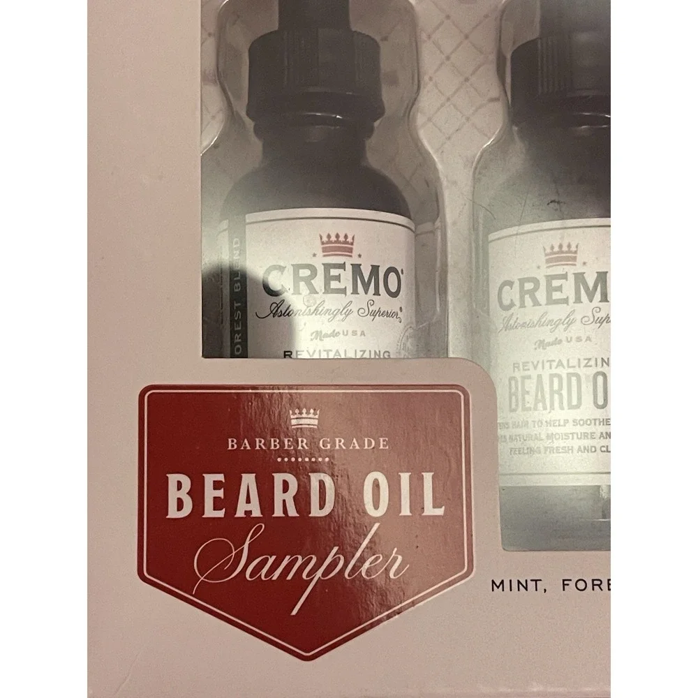 Cremo Astonishingly Superior Men's Beard Oil 3 Sampler 1Fl.‎ Each